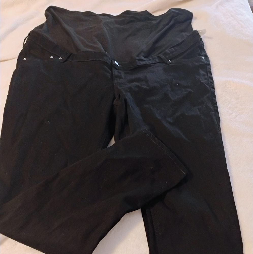 Black XXL Maternity Pants